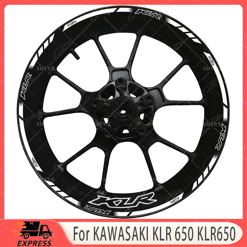 For KAWASAKI KLR 650 KLR650 Motorcycle 17″ Front Wheel + Rear Wheel Hub Sticker