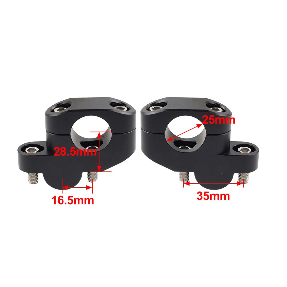1″ 25mm Offset Handlebar Clamp Mount Riser Fit For Honda Suzuki Yamaha Silver