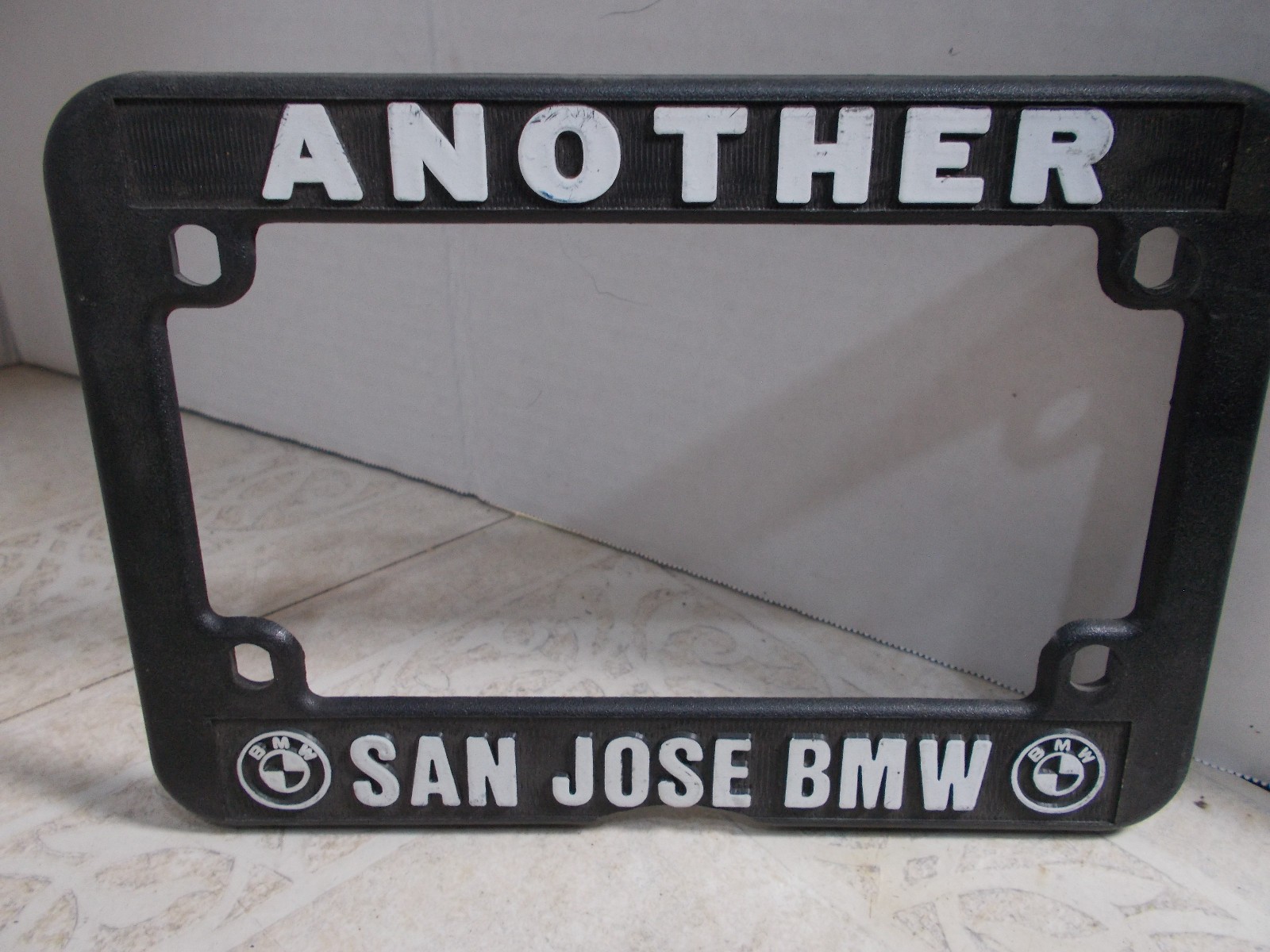 Motorcycle License Plate Frame San Jose, CA. BMW PLEASE READ