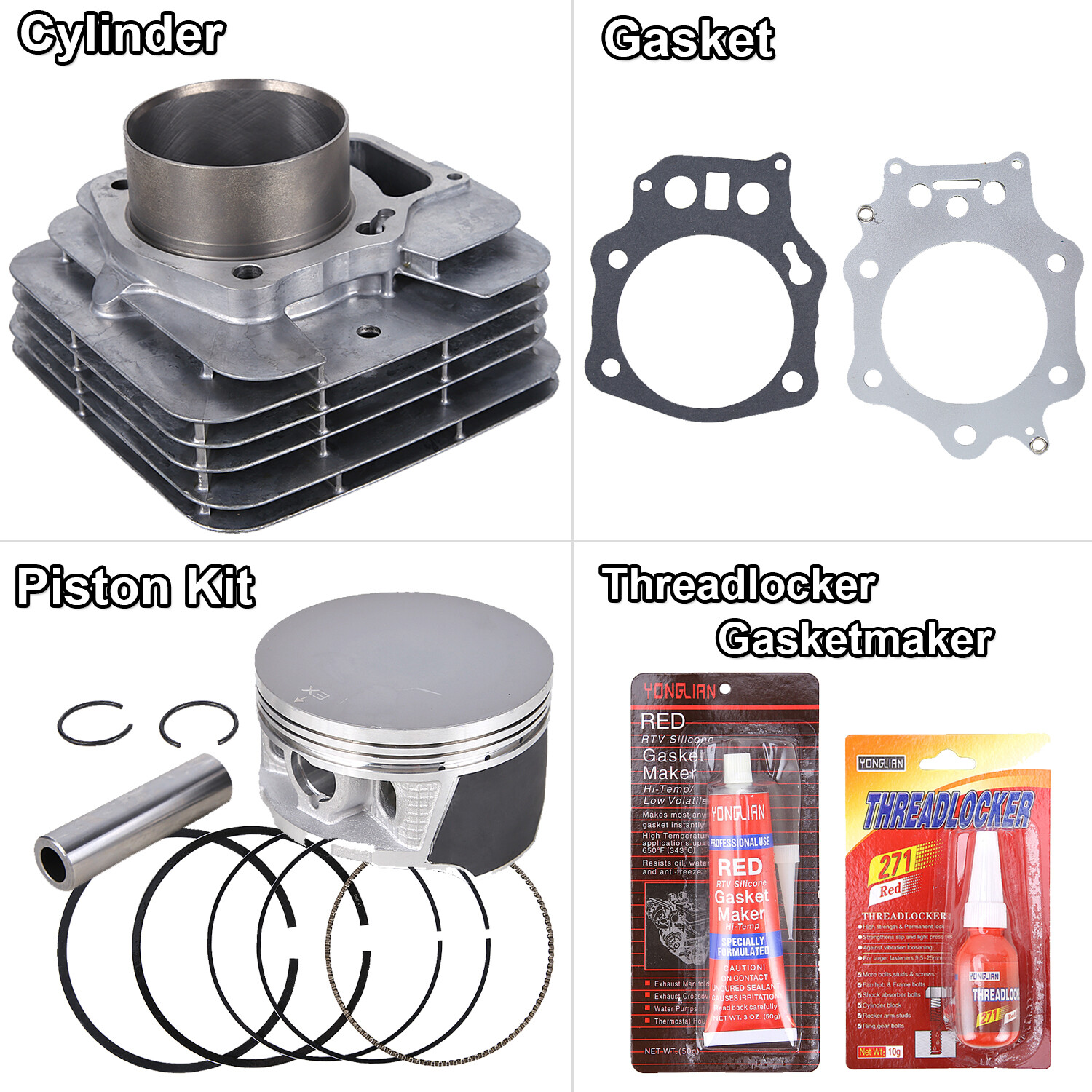 For 98-04 Honda Foreman 450 TRX400 4X4 ES/S Top End Kit Cylinder Piston Gaskets