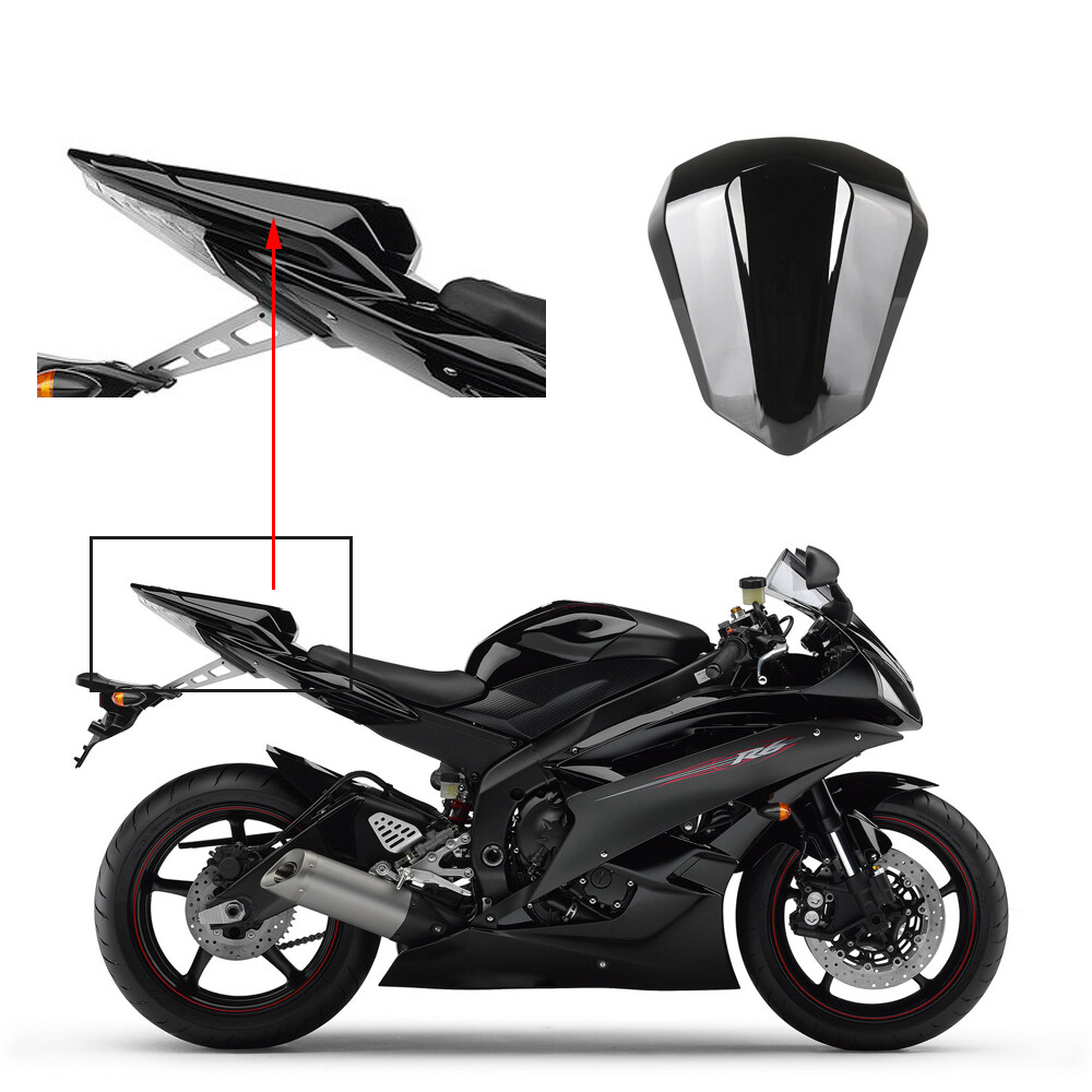 Seat Cover Back Cowls For Yamaha YZF R6 2006 2007 YZF 600 R6 06 07 Gloss Black