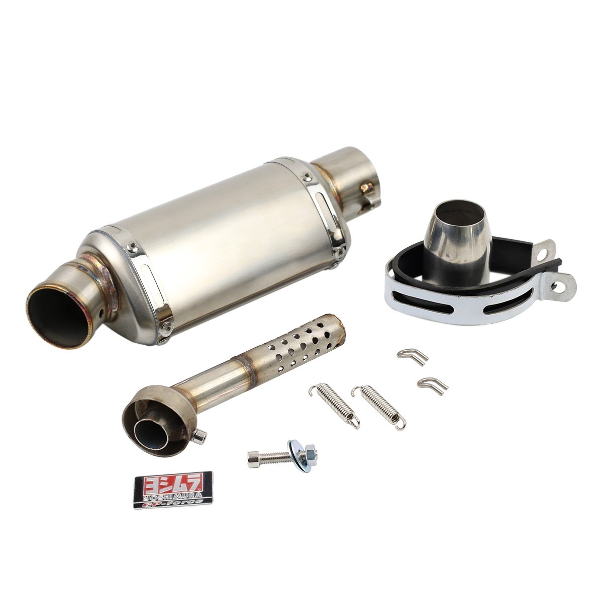 Universal Exhaust Pipe 51mm Muffler Tip For Motorcycle ATV With DB Killer Baffle