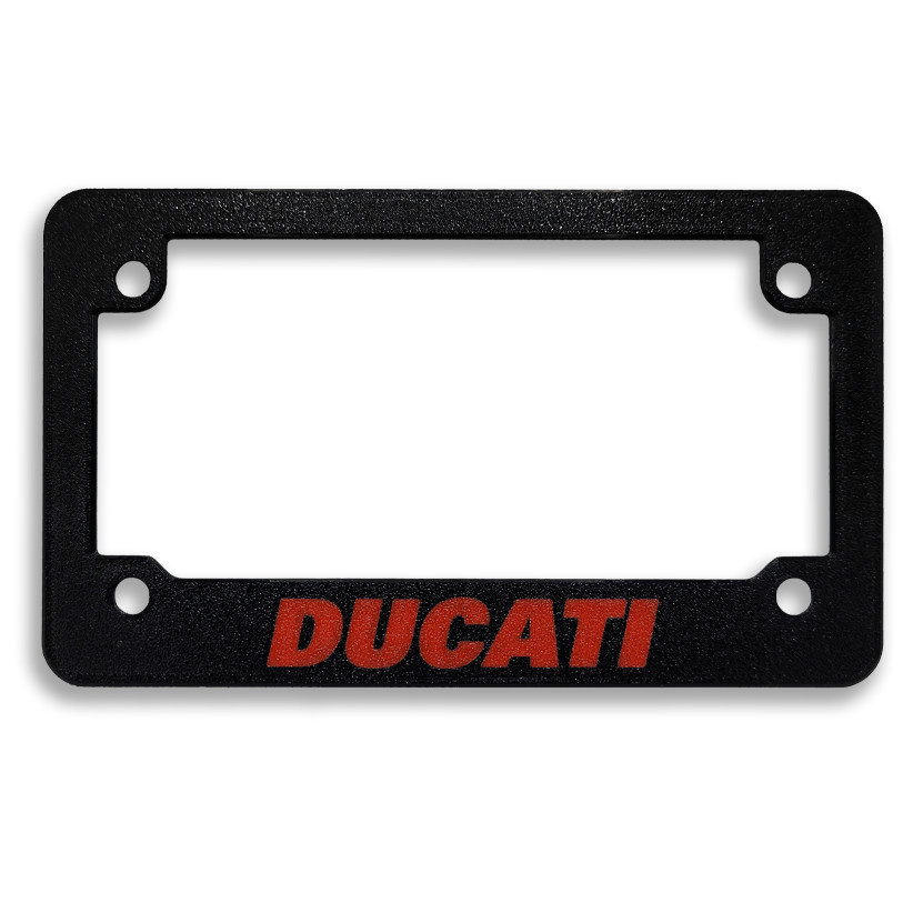 For Ducati Motorcycles Textured Motorcycle License Plate Frame (RED)