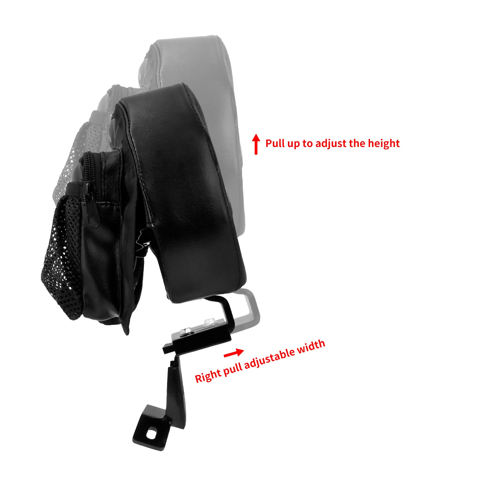 Front Driver Backrest Amber Stitch For Harley Touring Road Electra Glide 09-2023