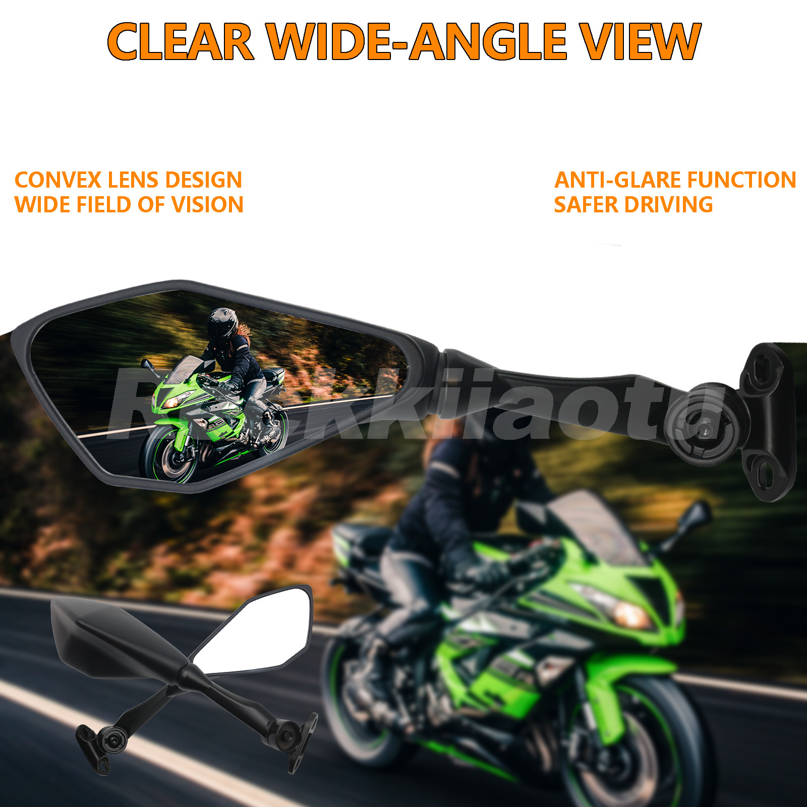 Left & Right Rearview Mirrors For Kawasaki Ninja 400 EX400 2018-2023 2019 2020