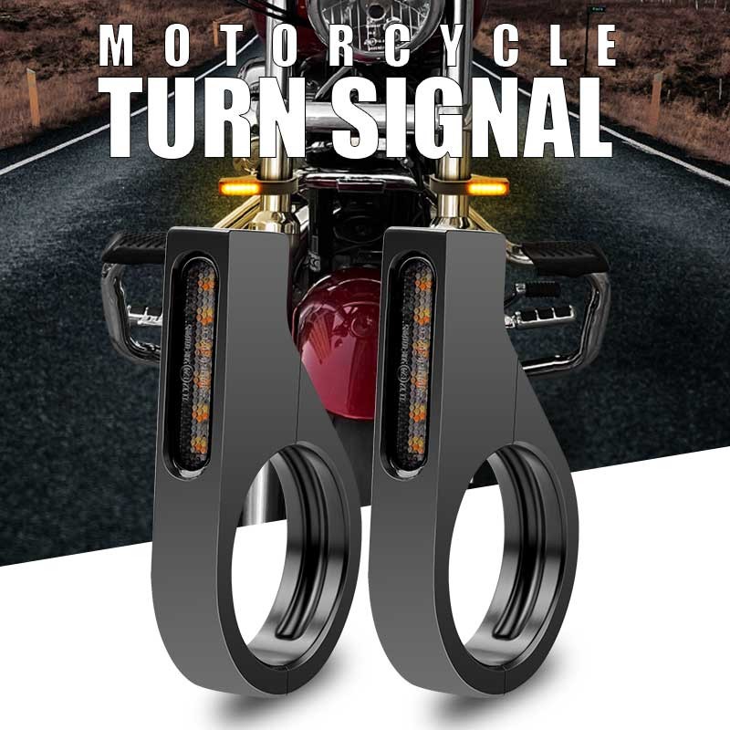 Motorcycle Flush Mount DRL LED Turn Signals Indicator Blinker Light White Amber