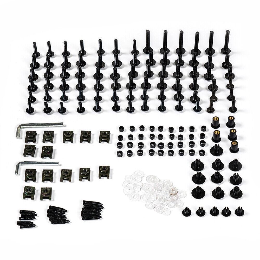 195PCS Fairing Bolts Kit for Kawasaki ZX6R 636 2007 08 2009 10 2011 2012 Screws