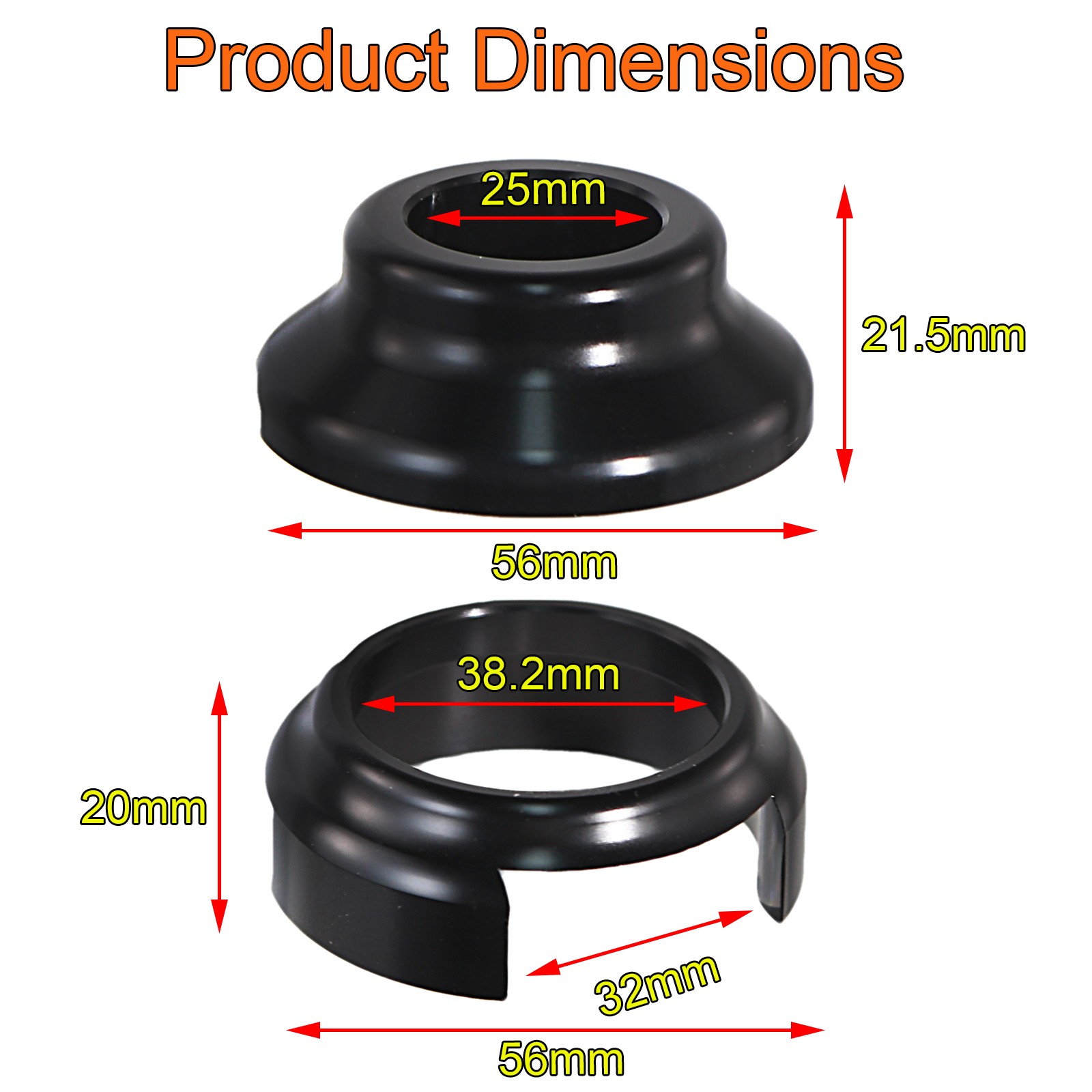Black ABS Sensor Cover Wheel Spacer Set For Harley 2008-2024 Touring Road Glide