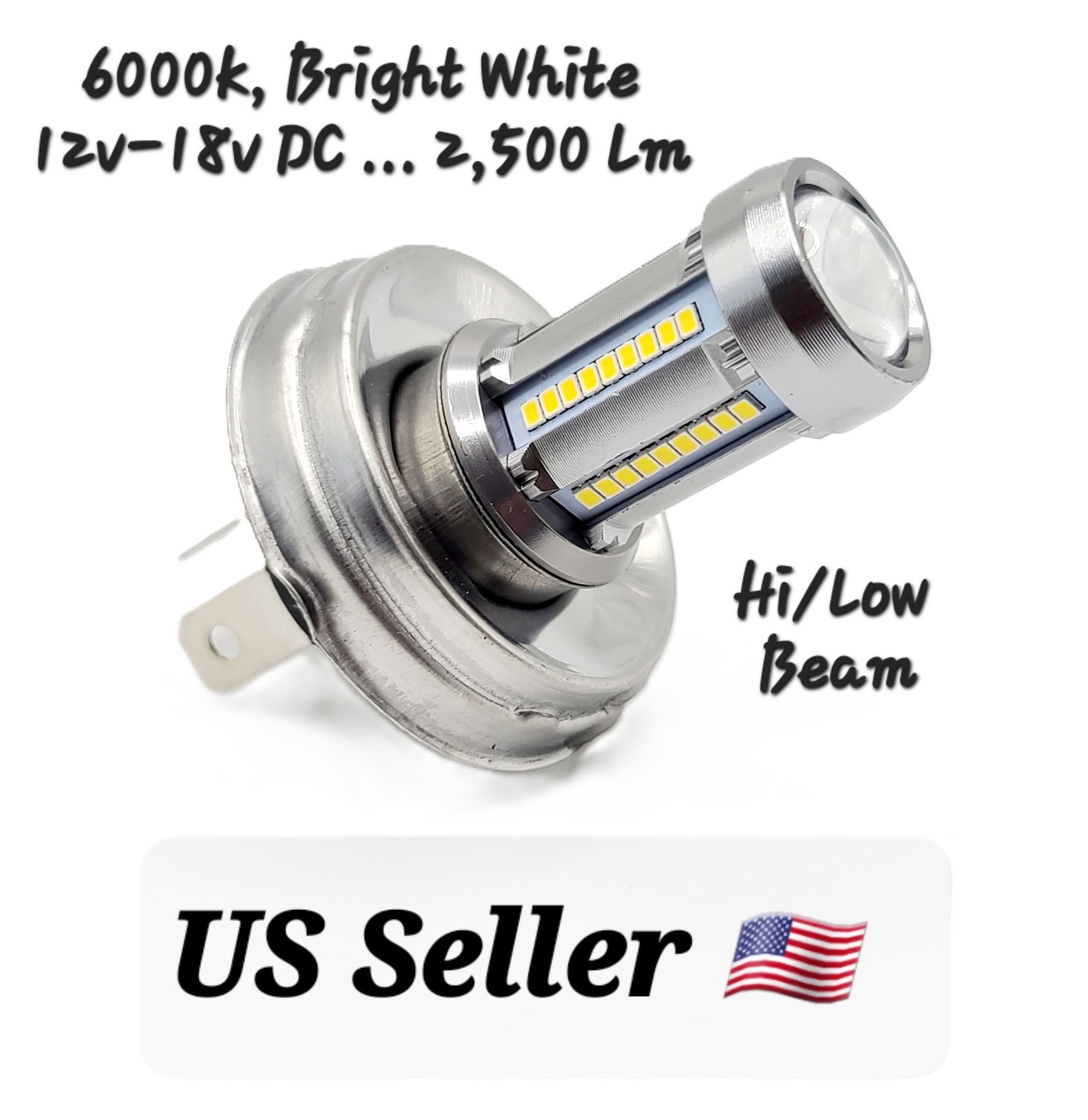 💡Super Bright Hi/Lo LED Headlight Bulb Replaces HELLA 7951 12V 45/40W ⬆️Brightn