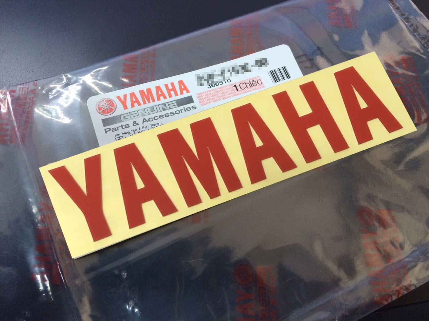 FIT FOR YAMAHA STICKER 28mm x 120mm TEXT RED DECAL BADGE LOGO FAIRING BODY