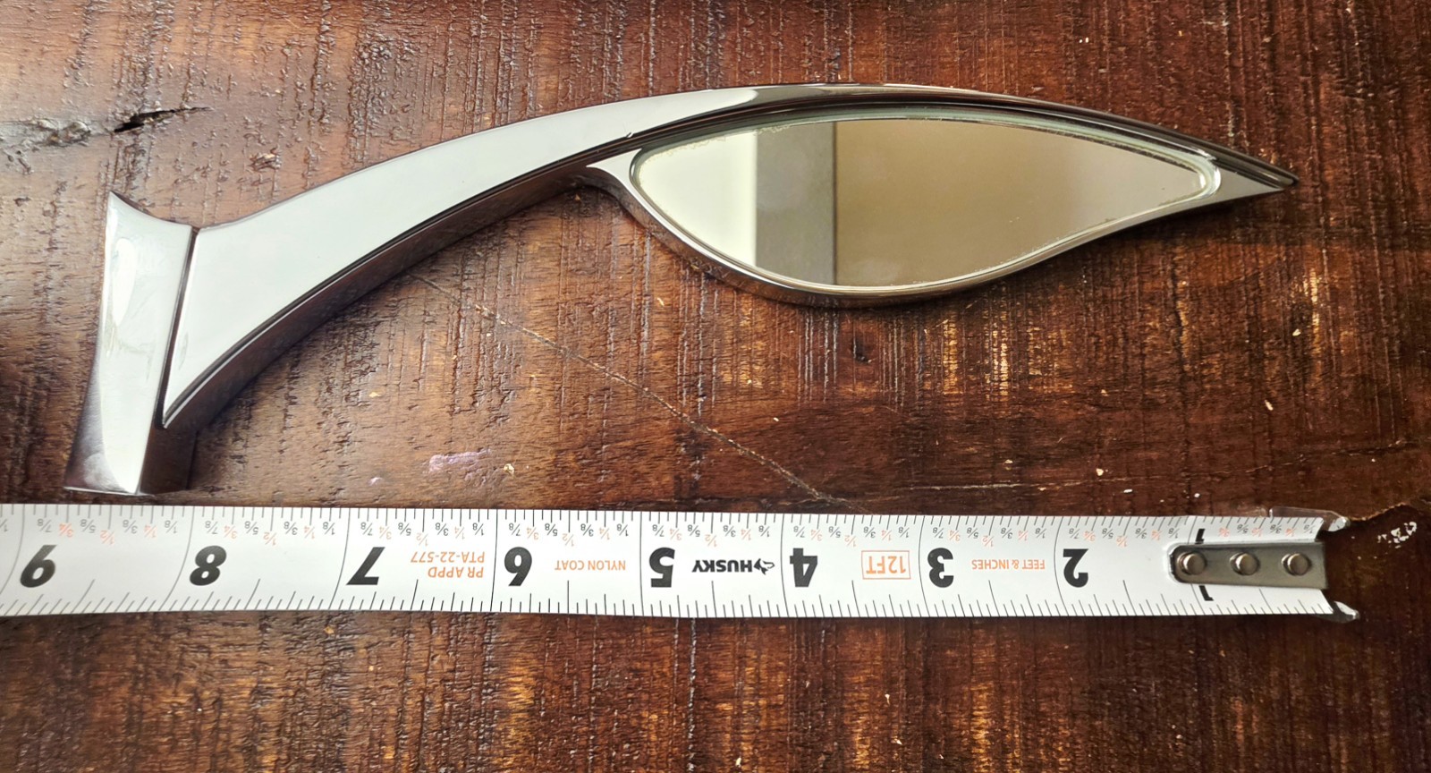 REBUFFINI Solid Chrome Billet Right Side Mirror Harley Davidson NEW