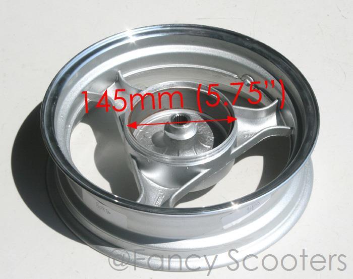 Gas Scooter 13″ Rear Rim TPGS-808 150cc Rear DRUM Brake in SILVER COLOR