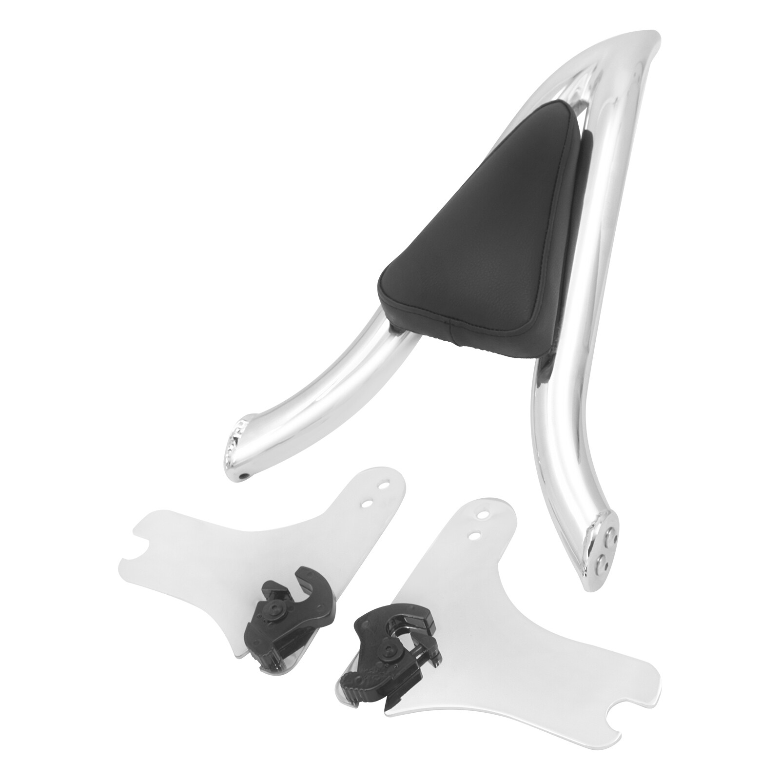 Chrome Passenger Backrest Detachable Sissy Bar Fit For Harley Touring CVO 97-08