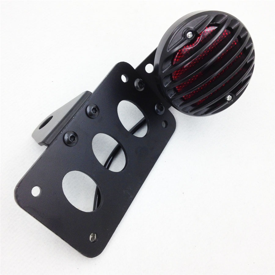 Pre-drilled License Side Tag Holder Bracket Tail Light For Harley Metric chopper