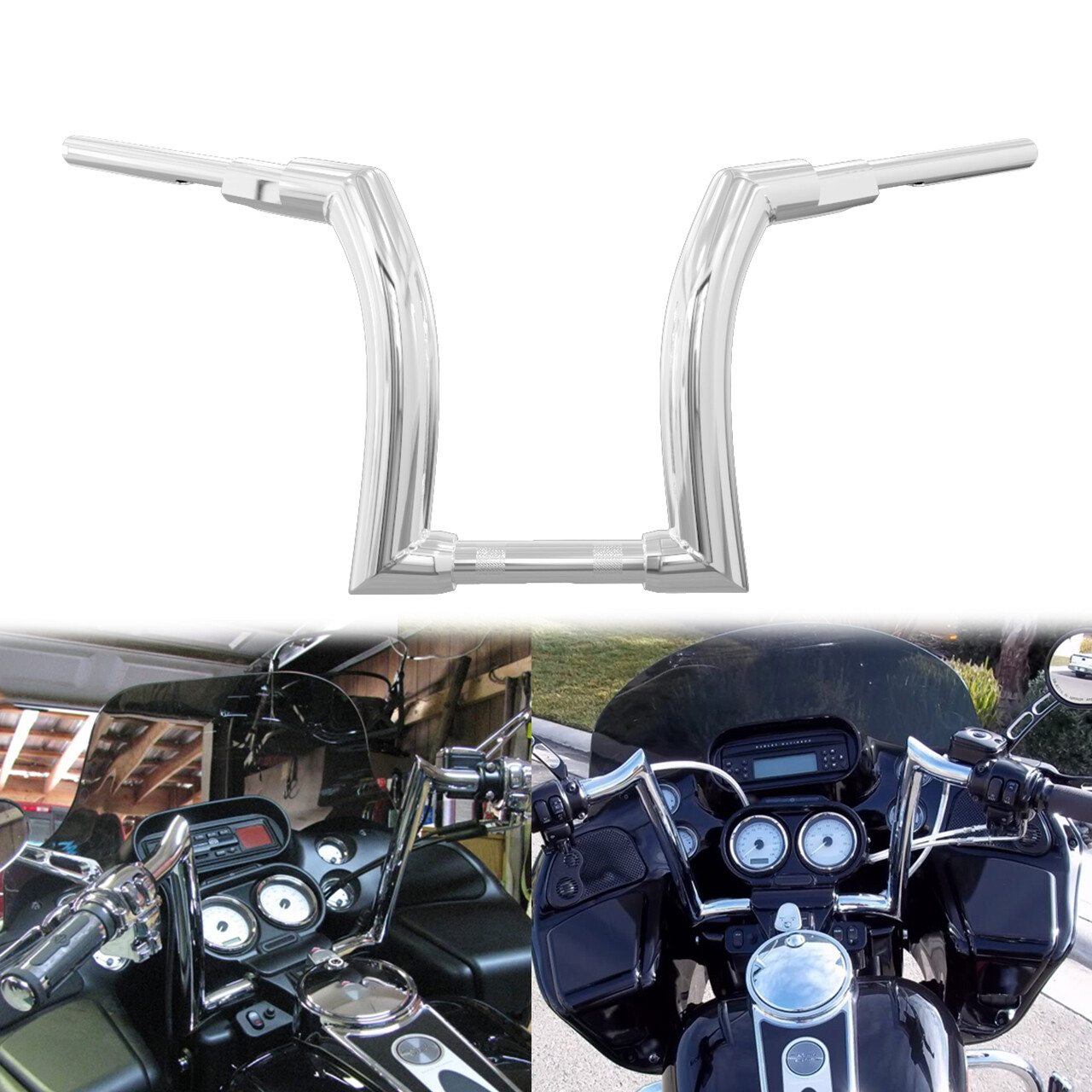 1.25″ Handlebar 16″ Rise Chrome Drag Bar Fit For Harley Road King FLHR 2014-20