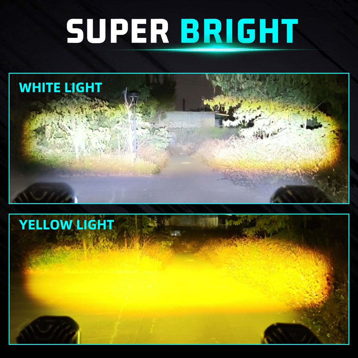 2x LED Work Light Bar Spot Pods Off Road Driving Auxiliary Fog Lamp Yellow White