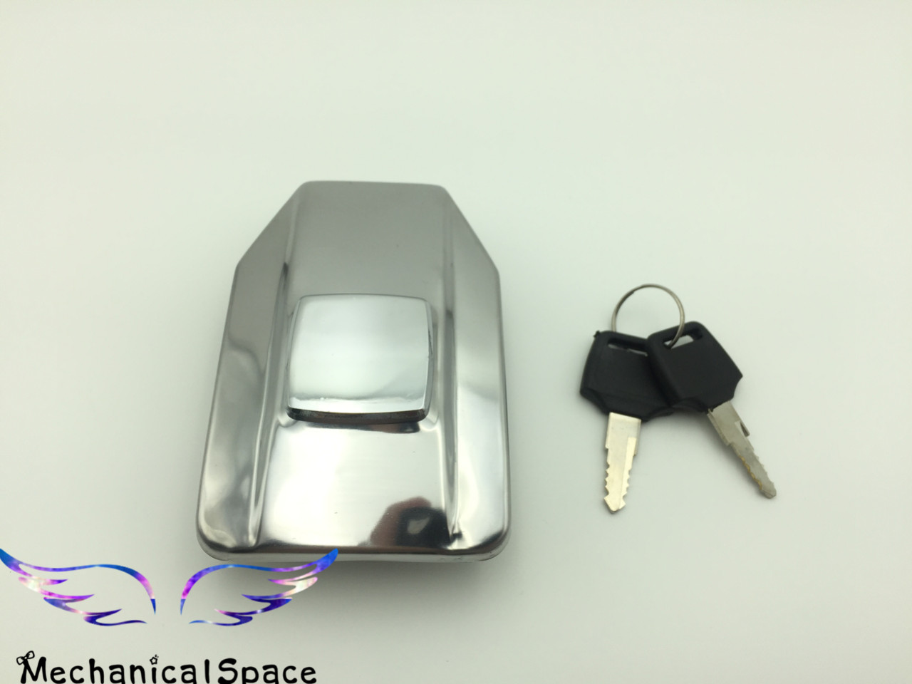 Motorcycle Silver Motorbike Oil Fuel Tank Gas Cap Cover with 2 Keys for WY125