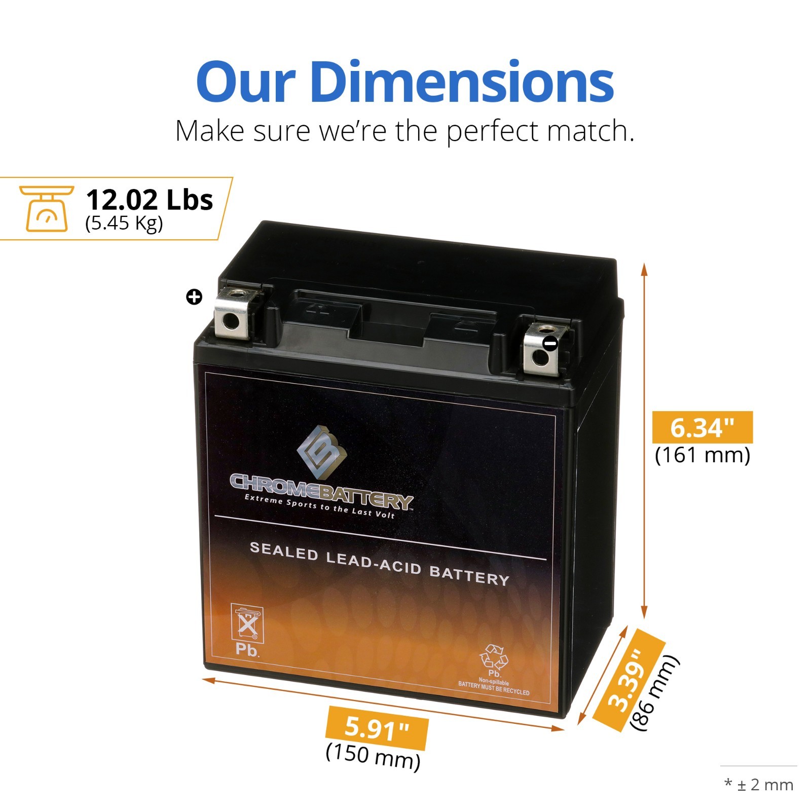 YTX20CH-BS High Performance – Maintenance Free – Sealed AGM Motorcycle Battery