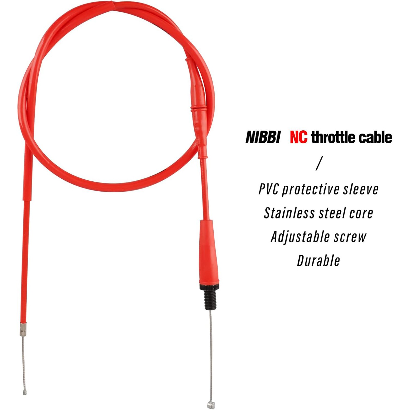 NIBBI 40.3″ Adjustable Throttle Cable Fit Suzuki Gas Gas KTM Polaris Motocross