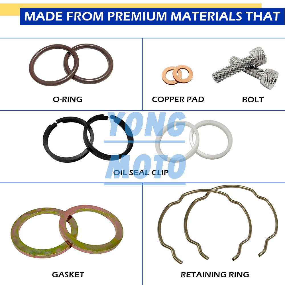 39mm Front Fork Bushing Dust Oil Seals Rebuild Kit For Harley FXD Dyna 1991-2005