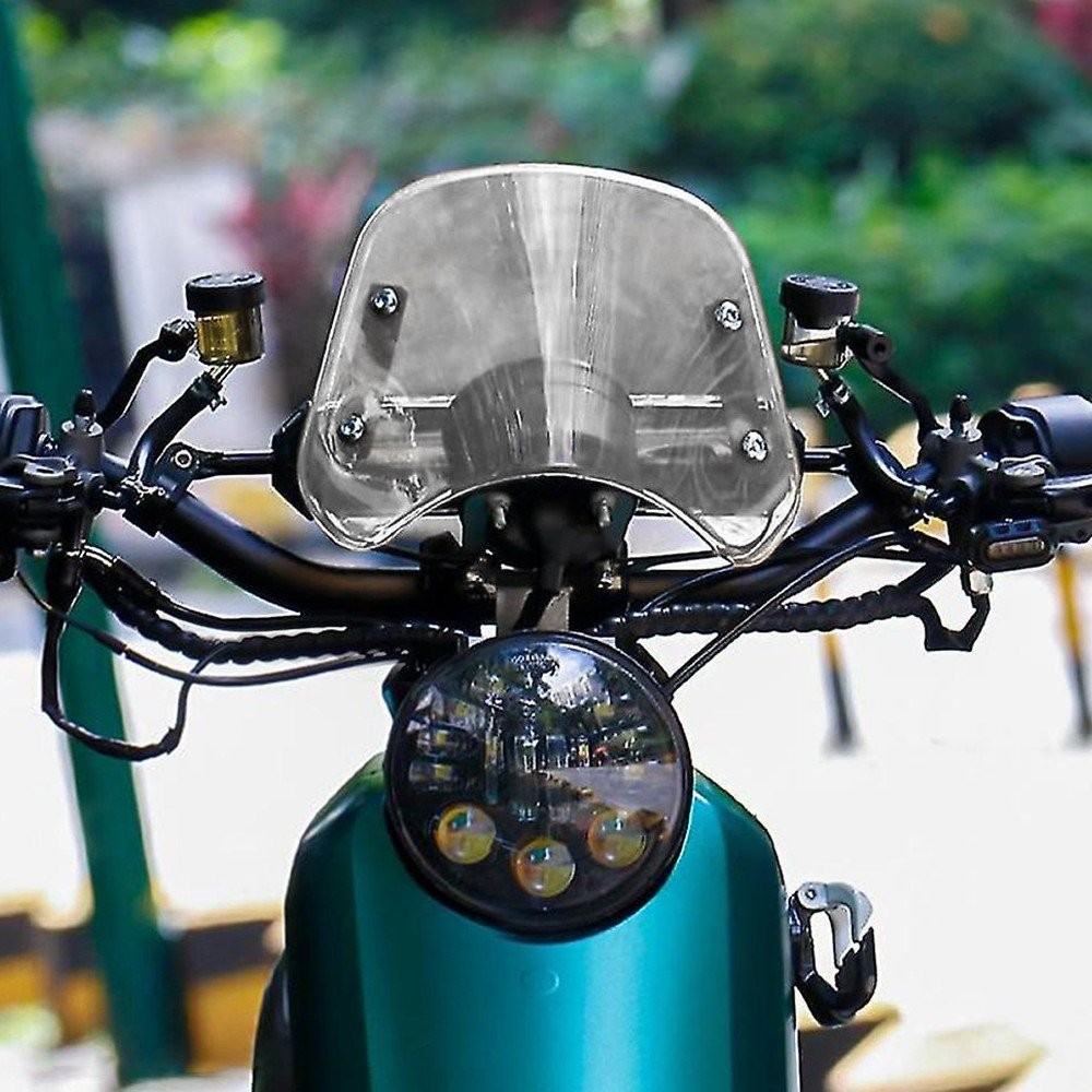 5″-7″ Round Headlight Clear Motorcycle Windshield Windscreen Universal For Honda
