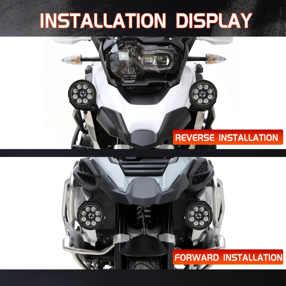 COLIGHT 2X 4.5″ D09 Pro Series Amber&White DRL LED Motorcycle Lights Hi&Low Beam