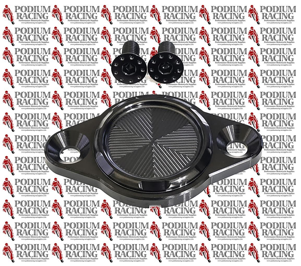 DUCATI STREETFIGHTER V4 BLACK TITANIUM GENERATOR COVER MACHINED DESIGN & SCREWS