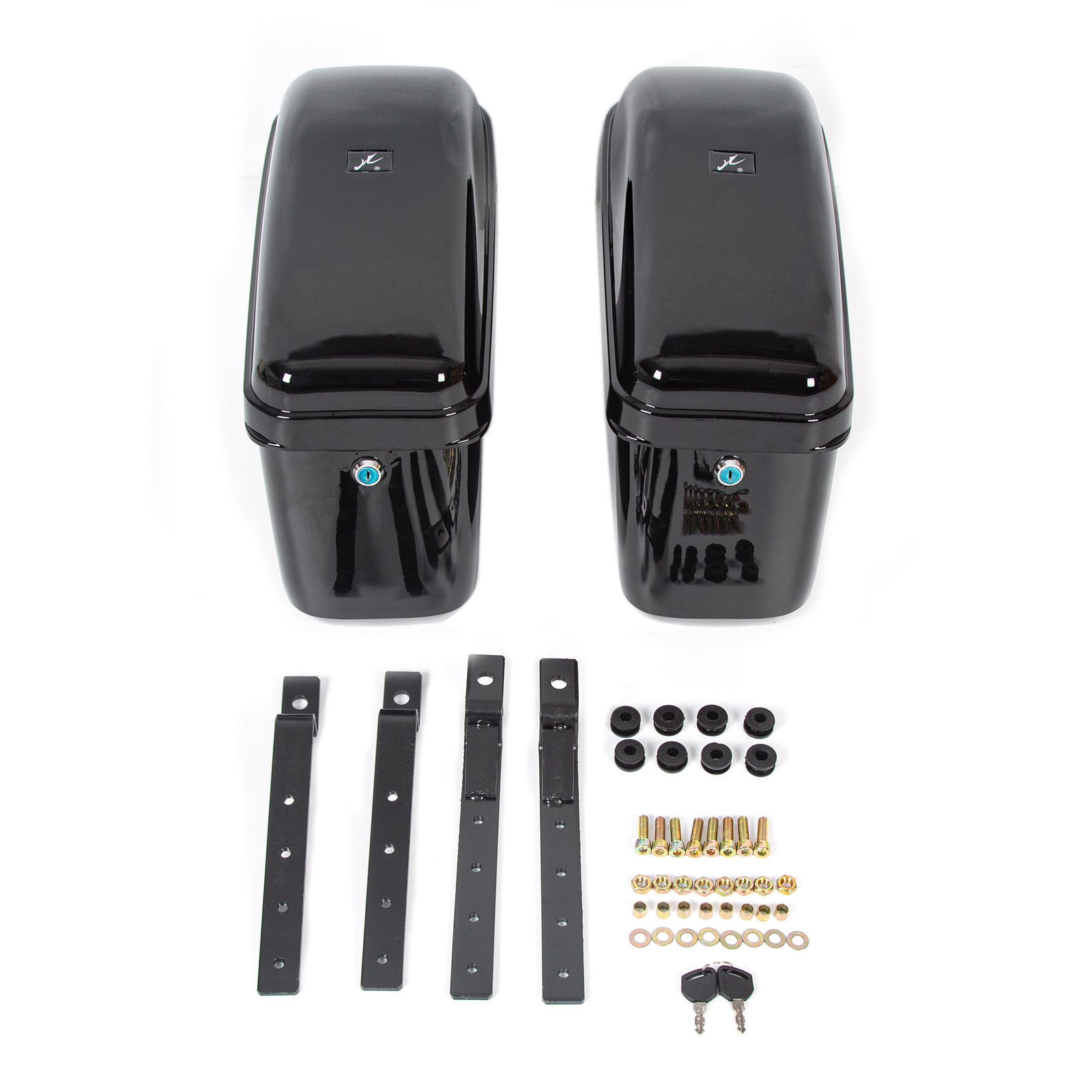 Universal Motorcycle Hard Saddlebags Luggage Bag For Dyna Softail Shadow Suzuki