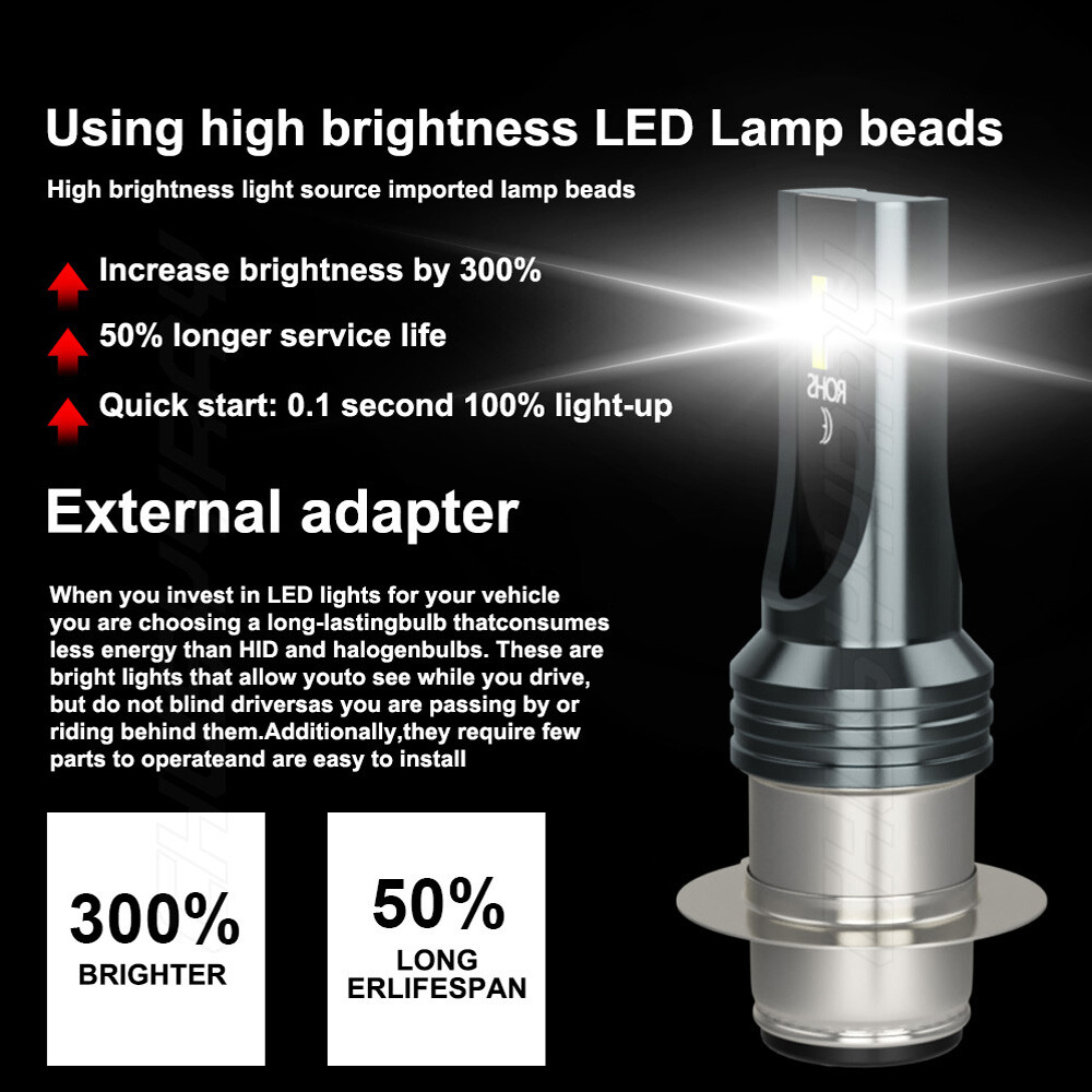 Ultra Bright AC/DC LED Headlight Bulbs for Honda 2005-2014 CRF450X motorcycle