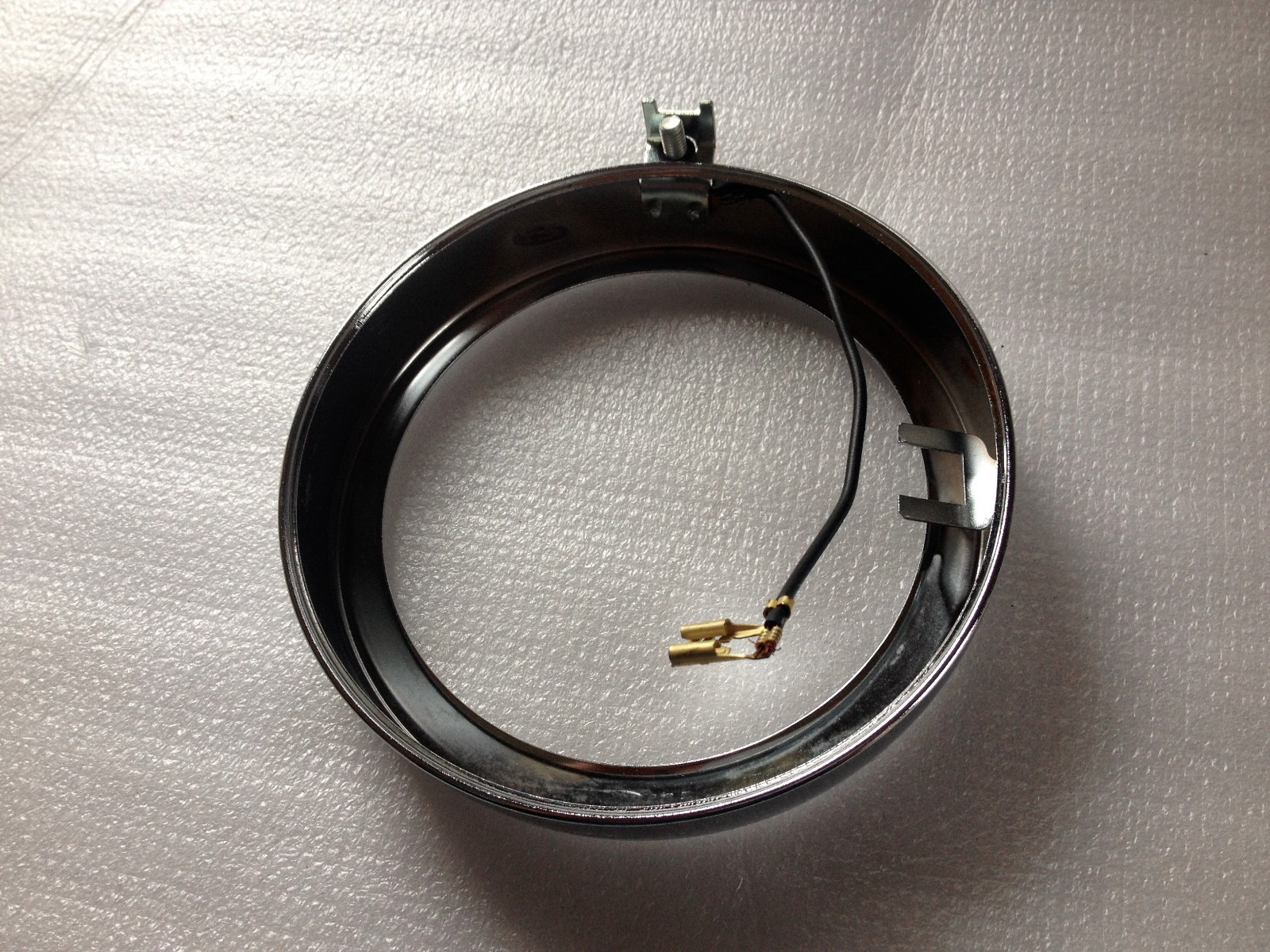 Original Vintage C.E.V. Chrome Rim for Motorcycle Headlamp 105mm Mod. 6502 NOS
