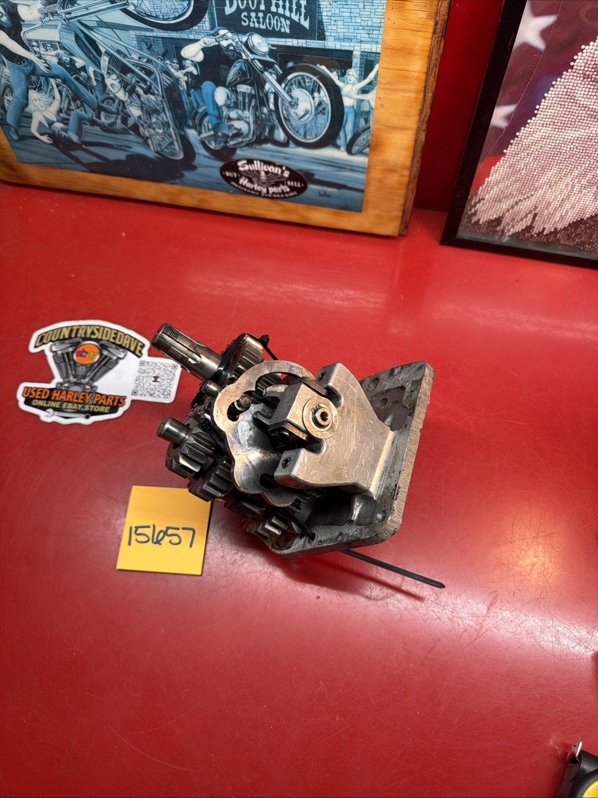 Harley 1973-76 Ironhead Right side Shift Trans Transmission Good Sportster OEM