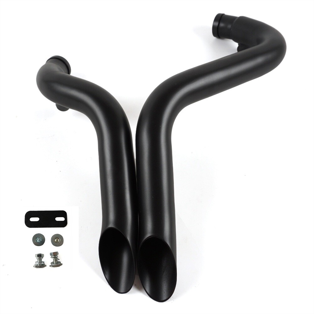2″ O.D LAF Drag Pipes Exhaust For Harley Sportster Softail Dyna 84-23 Black