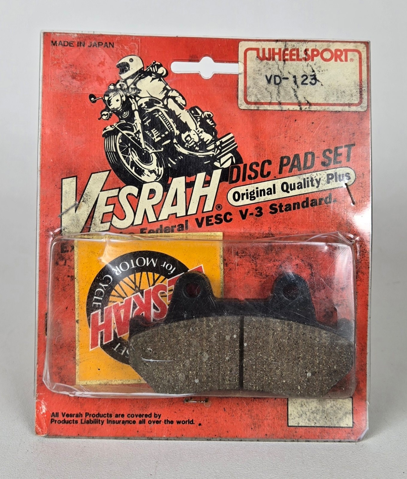 VESRAH VD-123 Semi-Metallic Siped Brake Disc Pads Set NEW IN PKG – Free Ship US