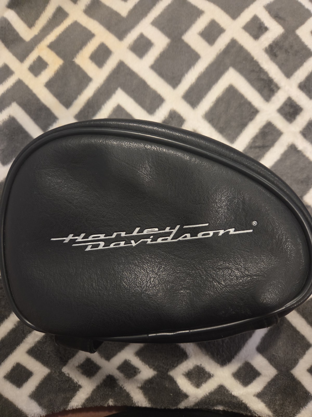 HARLEY DAVIDSON MOTORCYCLE HANDLEBAR ZIP POUCH BAG TOTE TRAVEL BAG 7.5″ x 5.25″