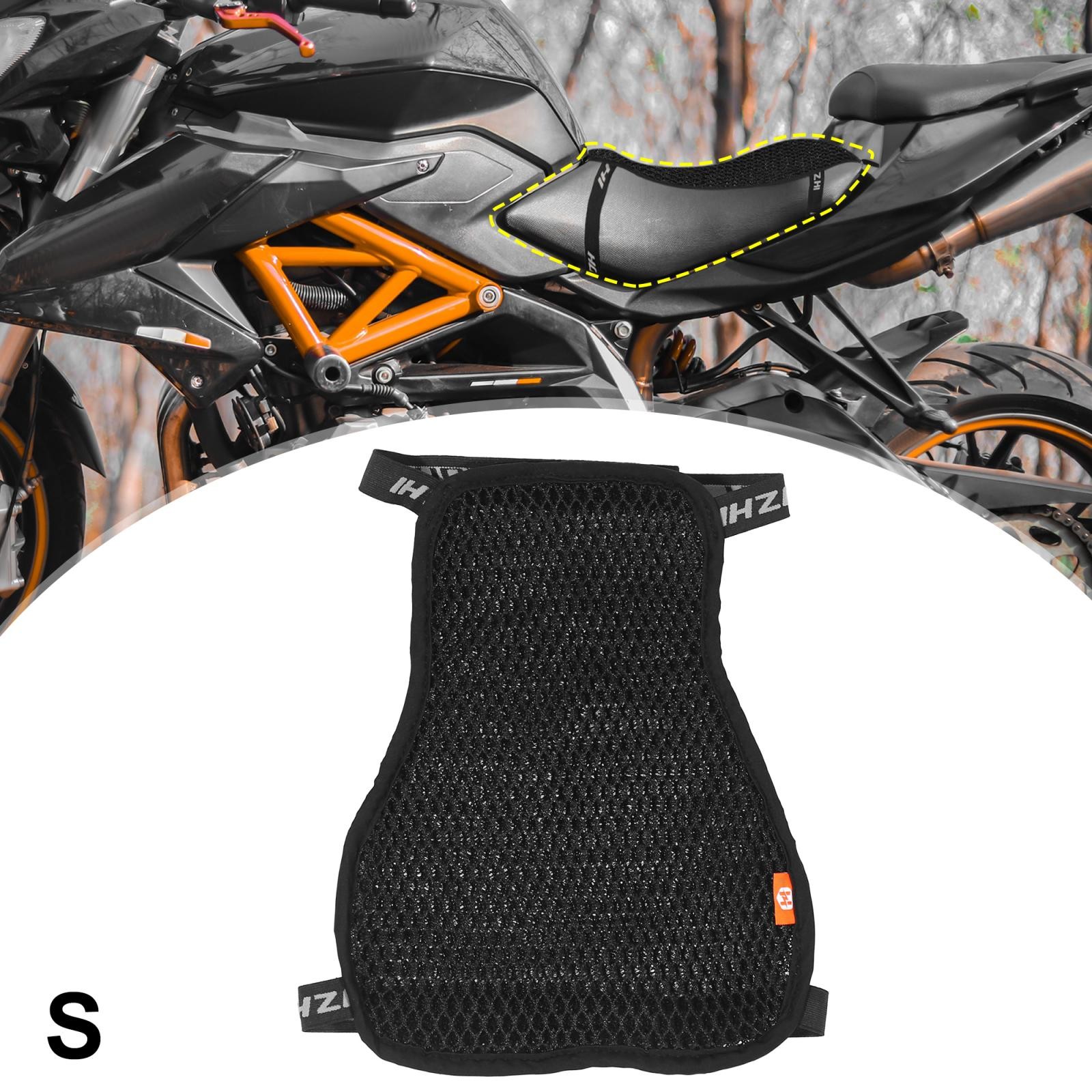 36x27cm Size S Motorcycle Seat Cover Breathable Single Layer 3D Mesh Black