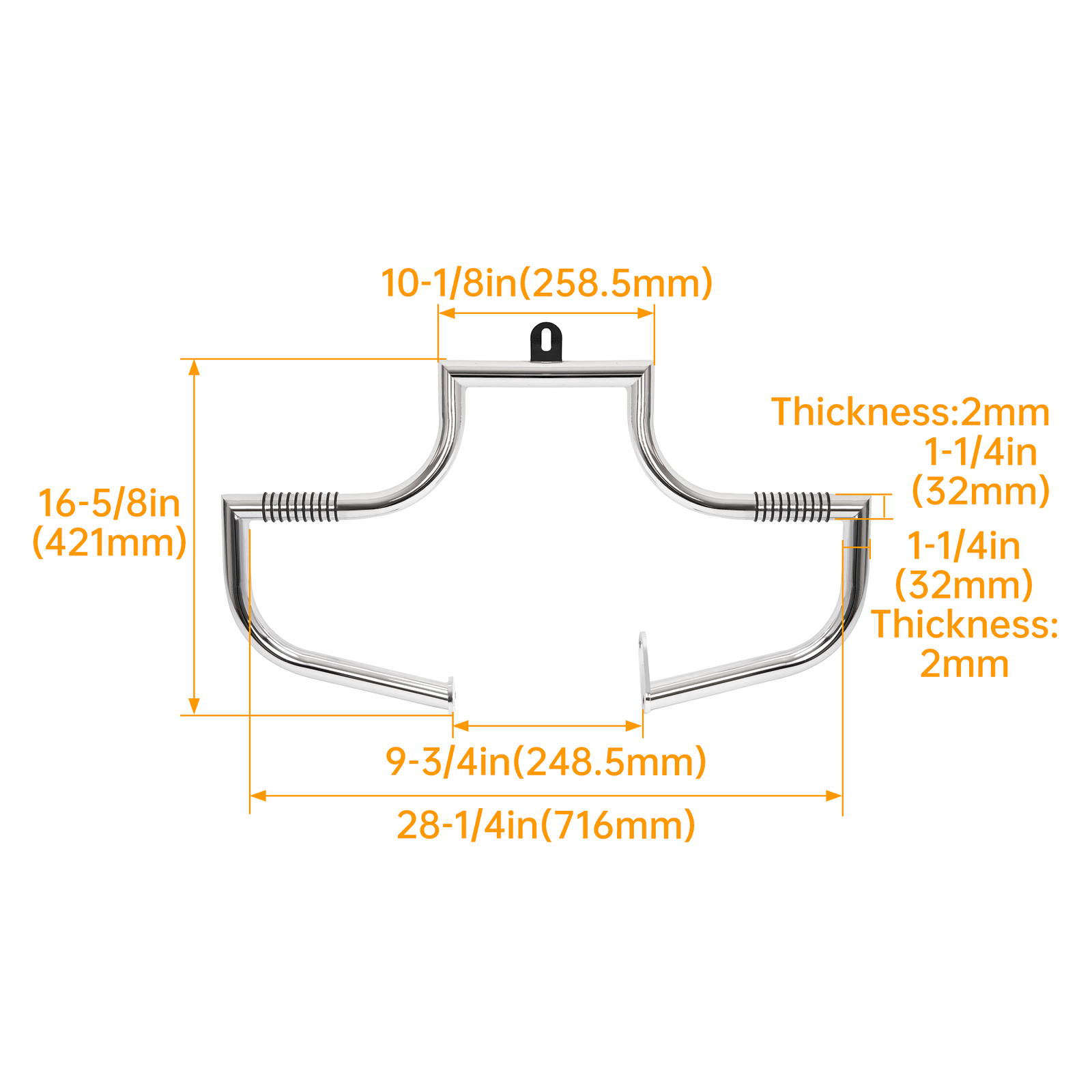 Engine Guard Highway Crash Bar For Harley Heritage Softail Fatboy 1986 1987-1999