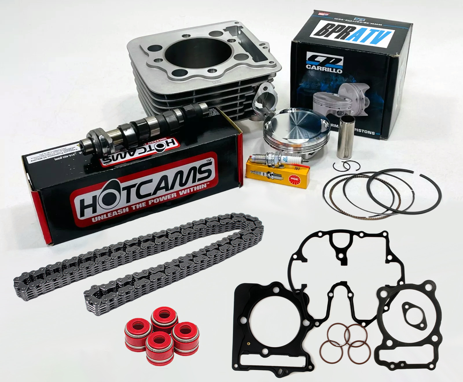 Honda 400X XR400 XR 400R Top End Cylinder Kit CP Piston Gaskets Stage 1 Hot Cams