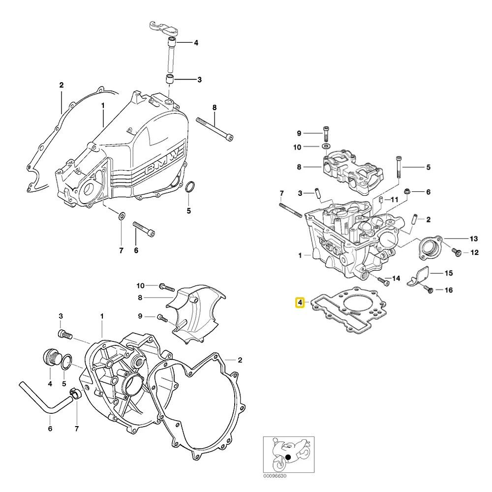 Cylinder Head Base Gasket Kits For BMW F650GS 99-07 F650CS 00-05 F650GS 08-10