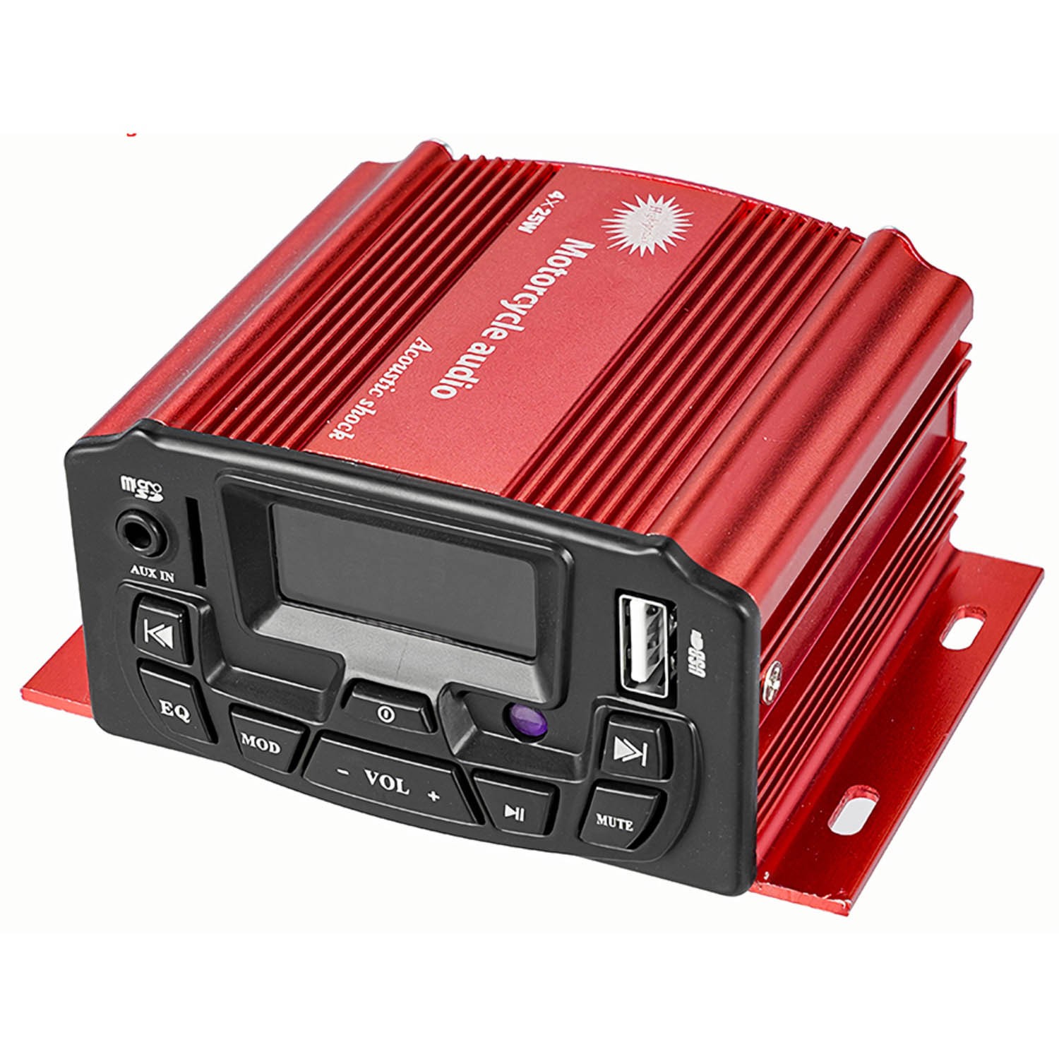 Bluetooth Motorcycle Audio Speakers Kit 4 Wheeler Stereo ATV AUX System FM Radio