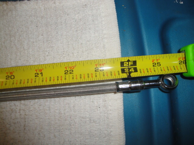 MOTOVERT PIT BIKE HYDRAULIC BRAKE LINE 25-1/2″ LENGTH 8MM EYELET & 10MM EYELET