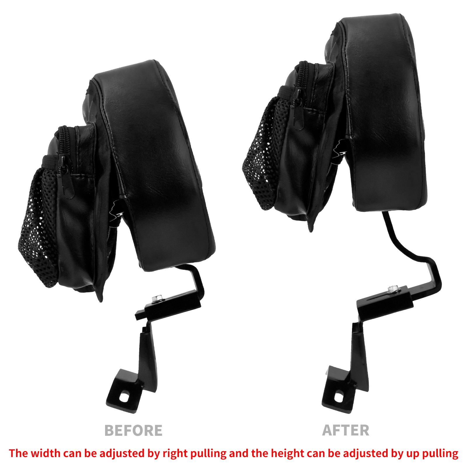 Front Driver Backrest Amber Stitch For Harley Touring Road Electra Glide 09-2023