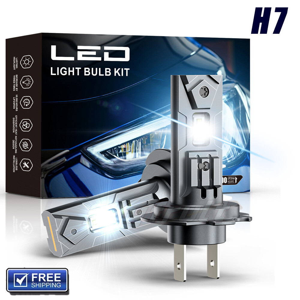 For Kawasaki Ninja 300 650 ZX6R – Pair White H7 Motorcycle LED-Headlight Bulbs