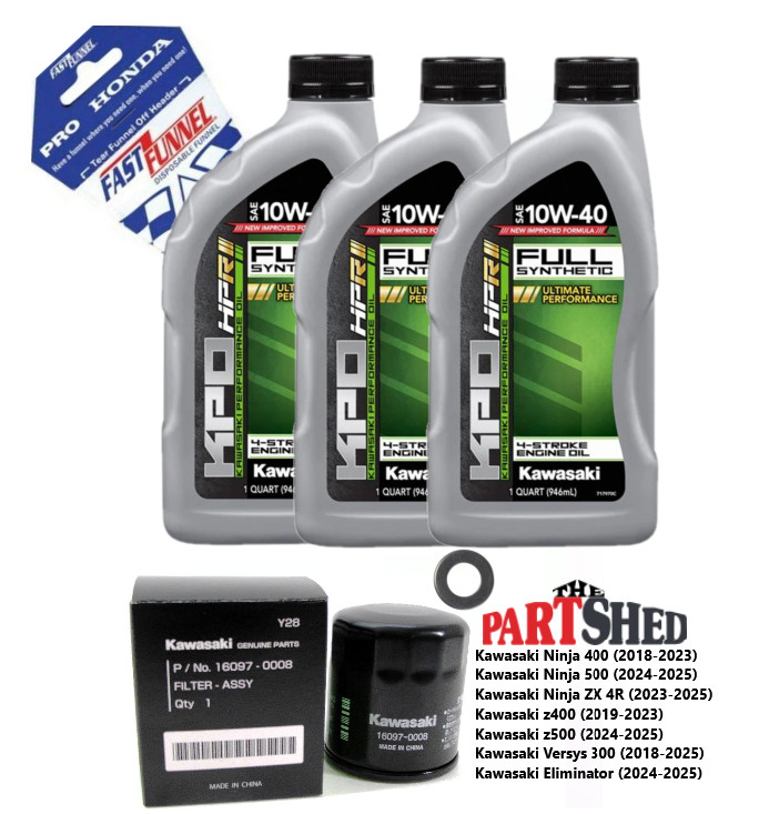 OEM Kawasaki Oil Change kit Versys 300 Ninja 400 500 Z400 Z500 (2018-2025)