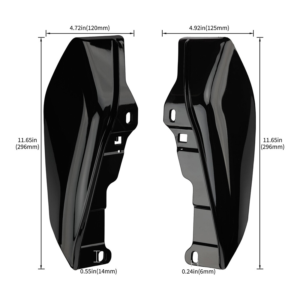 Motorcycle Mid-Frame Heat Shield Air Deflector For Harley Street Glide 2009-2016