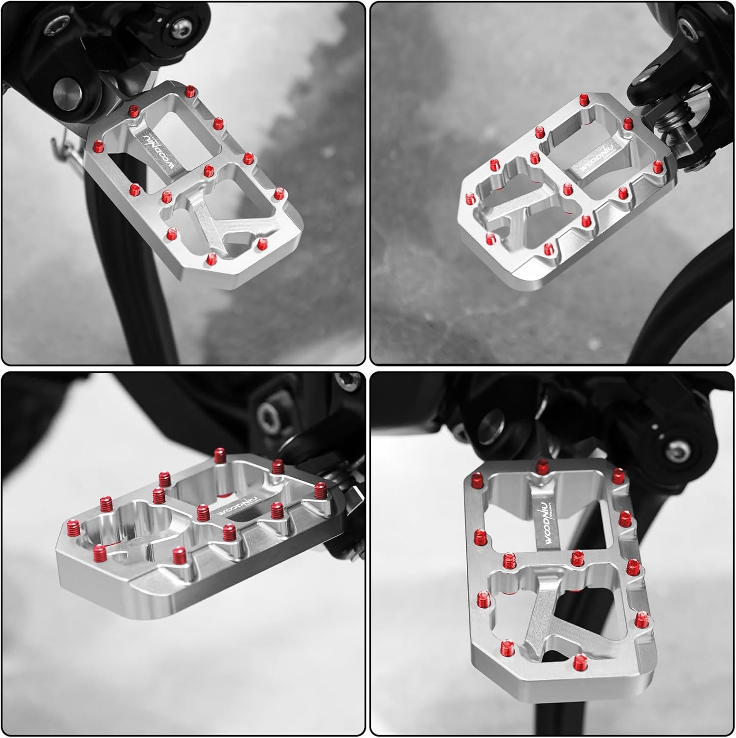 CNC Aluminum Alloy Foot Pegs for Surron Ultra Bee Pedal Anti-slip Spikes Footpeg