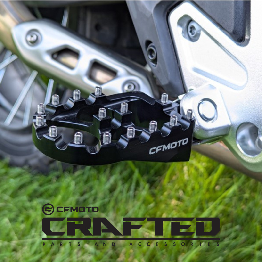 CFMoto 2025 Ibex 450 Wide Billet Aluminum Rally Footpegs Set 6AQV-802200-6000