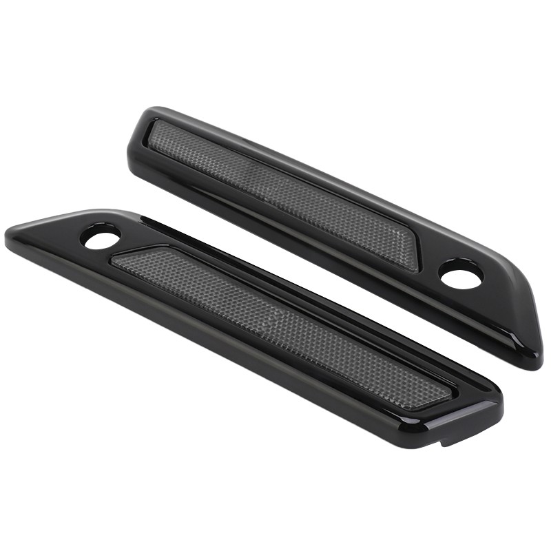 Black Saddlebag Hinge Latch Covers For Harley Touring Road King Glide 2014-2023