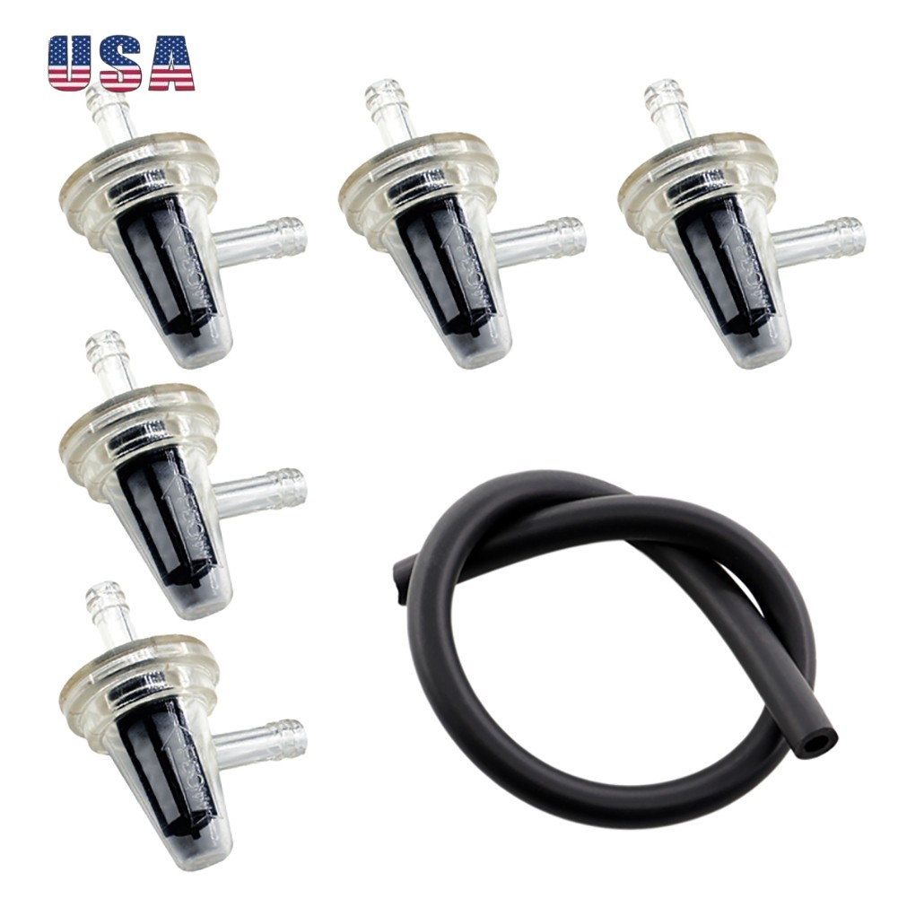 5x Clear Inline Gas Right Angle Fuel Filter For Motorcycle 6mm 7mm & 6*9 Line