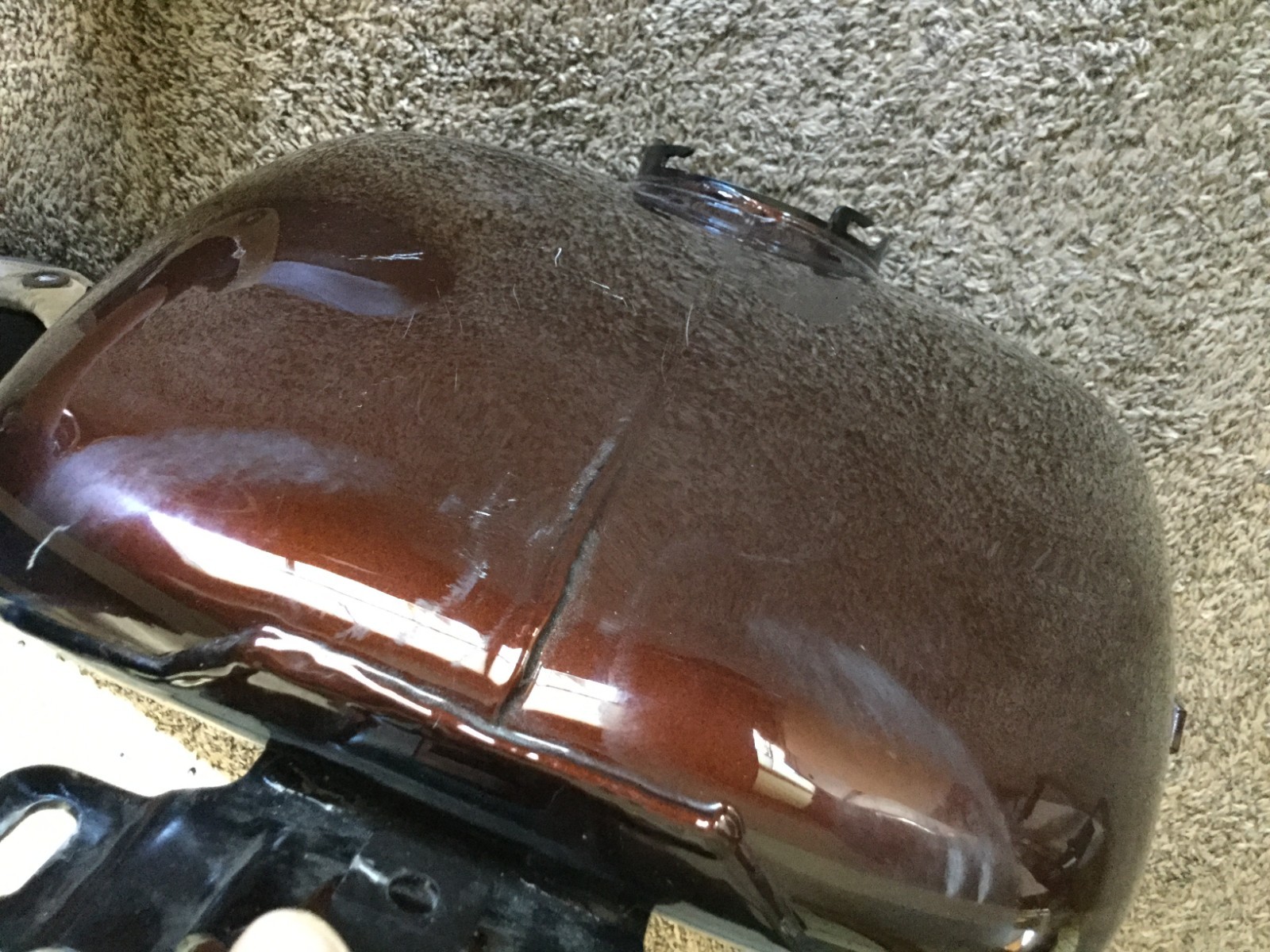 2018 HARLEY ROAD GLIDE OEM GAS FUEL TANK auburn sunglo NICE 2008 – 2023