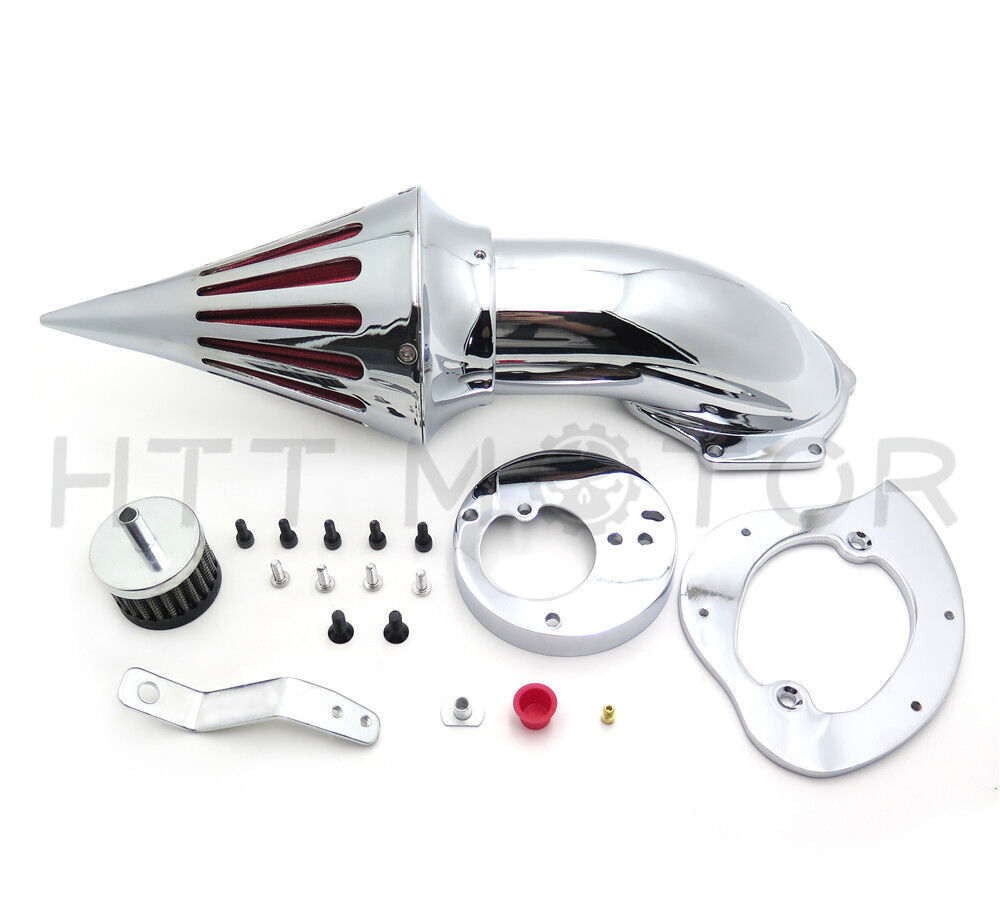 Spike Air Cleaner Intake Filter Kit For Honda Vtx1300 Vtx 1300 ’03-’09 Chrome
